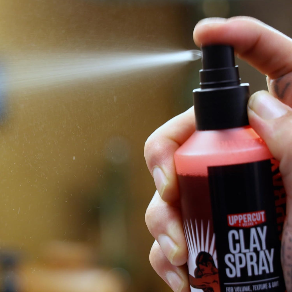 Uppercut Deluxe Clay Spray for Men - Texturizing Volume Spray with Natural Matte Finish | 5.0 oz for Medium to Long Hair