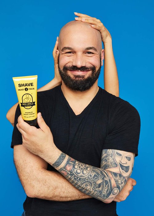 Bee Bald SHAVE Premium Shaving Cream Goes On Light & Slick That's Incredibly Smooth & Quick For Both Face And Head, 6 Fl Oz