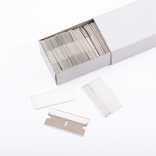 EHDIS 100pcs Razor Blades - Stainless Steel Straight Edge Razor Scraper Blades for Paint Scraper, Box Cutter, Industrial Use