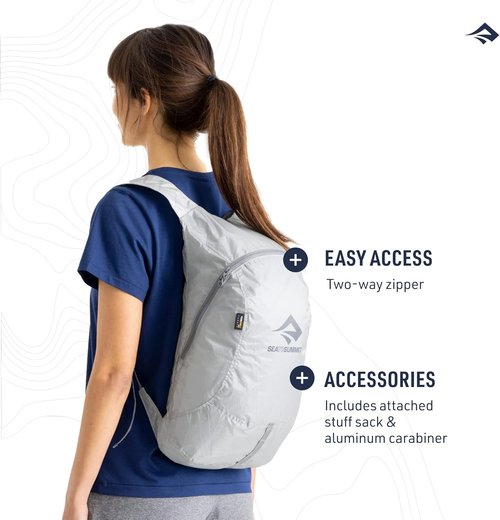 Sea to Summit Ultra-Sil Ultralight Day Pack - 20L Capacity in Atoll Blue for Easy Travel