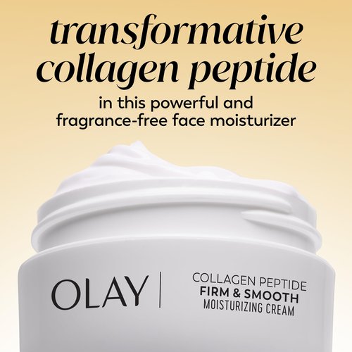 Olay Regenerist Radiance Collagen Peptide Face Moisturizer: Firm & Smooth Cream - Fragrance-Free, Hydrating, Firming, Anti-Aging & Anti-Wrinkle - 2 Oz