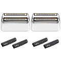 Shaver Replacement Foil and Cutters compatible with BaBylissPRO Barberology Double FXFS2 (2PC Silver)