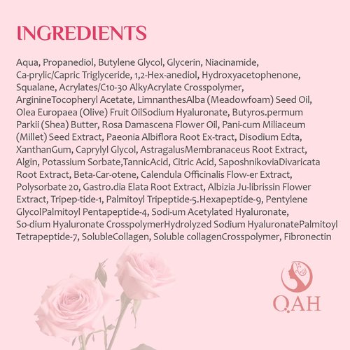 QAH Be Glossy Pink Peptide Body Serum with Oil Beads, Lightweight Smoothing Body Serum for Dry & Dull Skin | Glassy Glow Finish with LIFTONIN®, Hyaluronic Acid & Botanicals, 3.38 fl. oz.