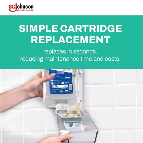 SC Johnson Professional Kindest Kare Advanced Hand Soap Starter Kit with Soap Dispenser and 1L Soap Cartridge for Hospital, Medical and Professional Use