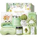 PrecisEdge Birthday Gifts for Women 11 Pcs Self Care Baskets for Women, Christmas Thinking of You Friendship Gift Box, Candles and Bath Shower Sets for Mom Grandma Sister Friends (Sage Green)