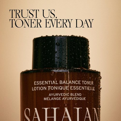 Sahajan Essential Balance Toner - Vitamin C & AHA Daily Glow Facial Toner | Exfoliates & Hydrates | 4 fl oz