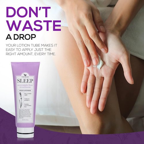Pure Relief Foot Lotion - Moisturizing Lavender Cream with Shea Butter & Aloe for Dry Feet | 8 Oz