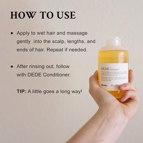 Davines DEDE Shampoo - Gentle Daily Cleanser for Medium & Fine Hair | Travel Size, 2.54 Fl Oz