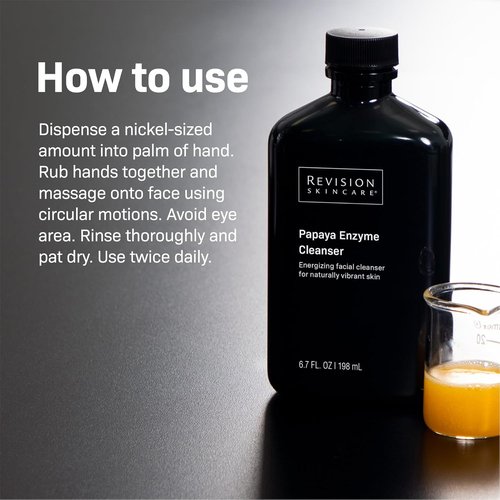 Revision Skincare Papaya Enzyme Cleanser - Energizing Facial Cleanser with Salicylic Acid | Soothing & Exfoliating