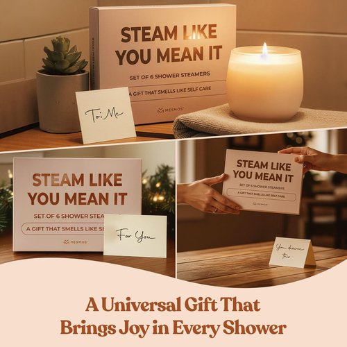 MESMOS 6 Assorted Shower Steamers Aromatherapy, Self Care Gifts for Women, Stress Relief Relaxation Spa Gifts, Spa Day Essentials Accessories, Self Care Set, Aromatherapy Shower Steamer for Women