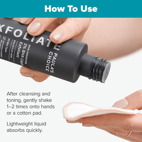 Paula's Choice 2% BHA Liquid Exfoliant - Salicylic Acid Facial Exfoliator for Pores & Hydration