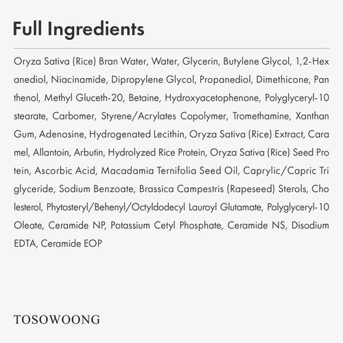 TOSOWOONG Rice Glow Milky Toner with 784,000ppm Korean Rice Water, Niacinamide, Ceramides, Panthenol, Glow, Glass Skin, Hydrating, Purifying, Fragrance-Free, Korean Skin Care, 250ml, 8.45 fl.oz.