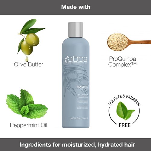 ABBA Pure Moisture Conditioner - Nourishing Olive Butter & Peppermint Oil Formula