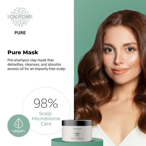 LAKMÉ Teknia Scalp Care Pure Purifying Clay Mask - Oil Control Scalp Treatment, 8.5 Fl Oz