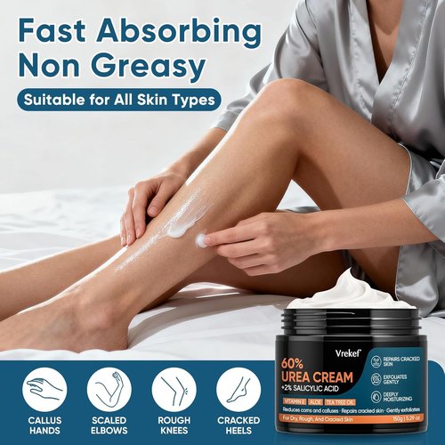 Regine Switzerland Urea Cream 60% with Salicylic Acid | Maximum Strength Foot Cream for Dry, Cracked Heels