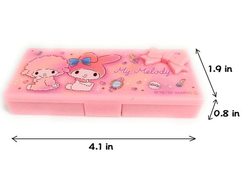 Sanrio My Melody Container Cosmetic Care Case Makeup Travel Accessory Cases 4.1in x 1.9in x 0.8in (Yume Cosme)