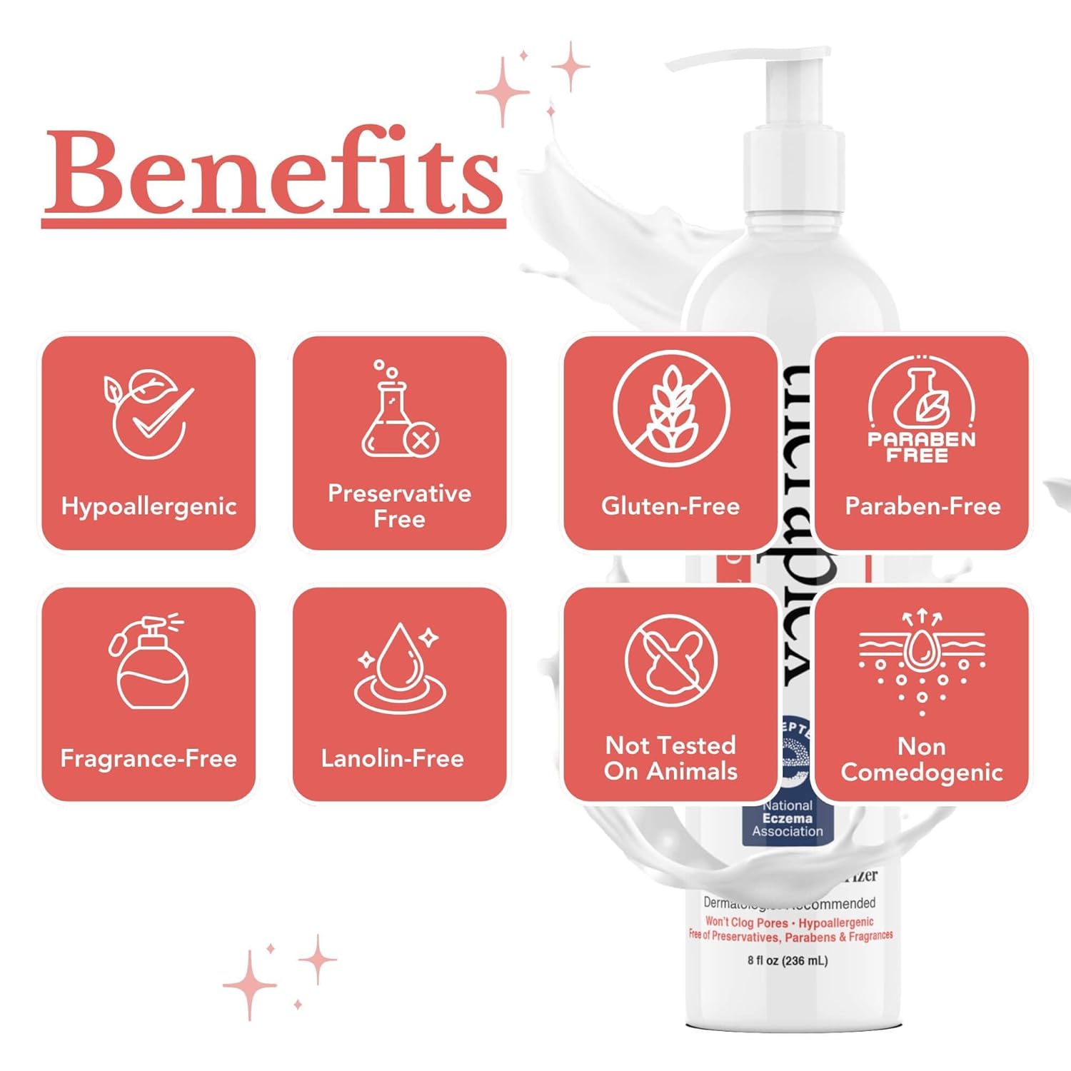 Theraplex Hydro Lotion - Fragrance-Free, Hypoallergenic, Dermatologist Recommended | 8 oz, No Parabens