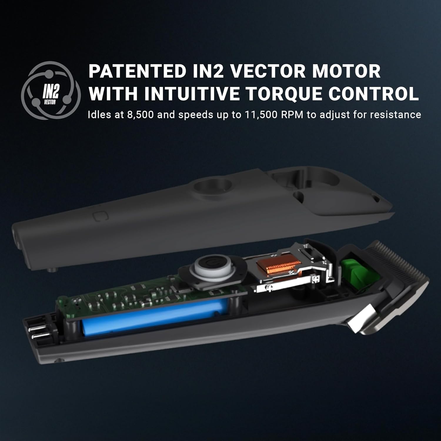 Stylecraft Instinct Professional Cordless Hair Clipper - Intuitive Torque Control & 3 Modular Lids