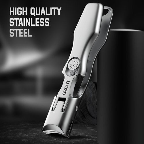 No Splash Design Nail Clippers for Thick Nails,Men,Seniors,Elder,Wide Jaw Opening Nail Cutter,SZQHT–Your Ultimate Grooming Solution for Thick Toenails Toenail Clippers and Stainless Steel Nail Files
