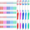 Honeydak 250 Packs Individually Wrapped Toothbrushes Disposable Bulk Toothbrushes Soft Bristle Tooth Brush Manual Travel Toothbrush Rubber Handle Multi Color Toothbrush for Adults