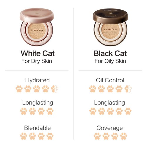 CARSLAN Moisture Air Cushion Cream Face Foundation Makeup, Lightweight, Full Dewy Coverage, Builable Glow, Finish Foundation with Hyaluronic acid, P01 Fair Pink For Dry Skin (Refill Included)
