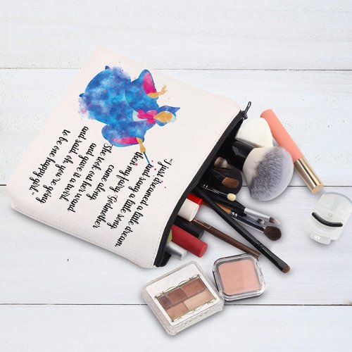 BWWKTOP Fairy Godmother Cosmetic Makeup Bag Fairy Godmother Gifts Fairy Tale Inspired Gifts Magical Princess Makeup Zipper Pouch Bag (i just dreamed)