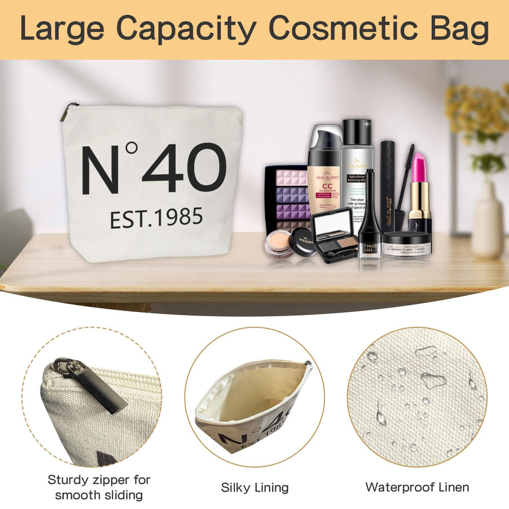 Zevulizen 40th 50th 60th Birthday Gifts for Women/Wife/Mom/Grandma/Sister/Friends/Aunt, 6Pcs (40th Bag Set 1985)