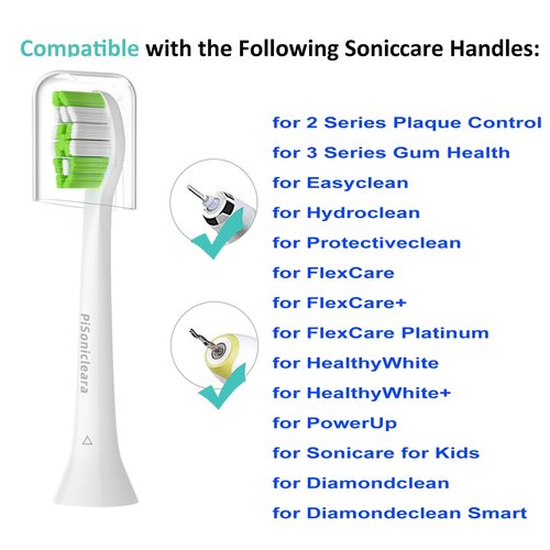 Pisonicleara Replacement Toothbrush Heads(10-pc) Compatible with Philips Sonicare Electric Tooth Brush Electric Tooth Brush Refill 4100 Hx6920 Hx9023