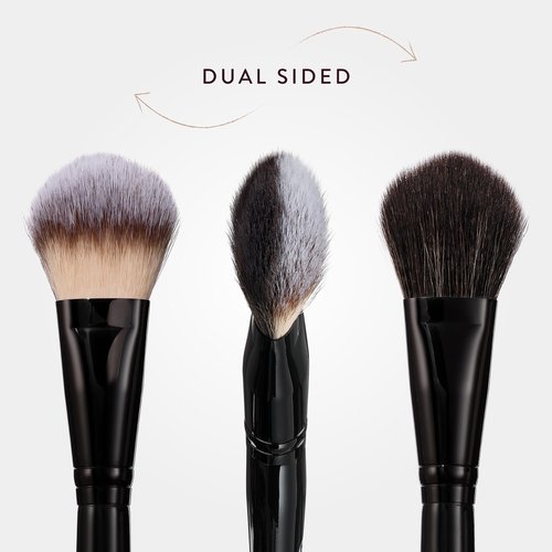 BK BEAUTY - NIKKI LA ROSE N17 MULTI-PRO FACE BRUSH – Dual-Sided Paddle Brush for Face Application, Liquid, Powder Blending - Bronzer, Contour, Blush, Foundation