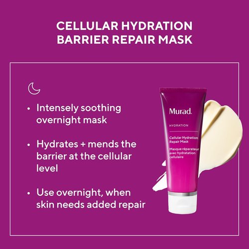 Murad Cellular Hydration Barrier Repair Mask - Hydrating Face Mask with Bilberry Omegas & Hibiscus Extract - 2.7 Fl Oz