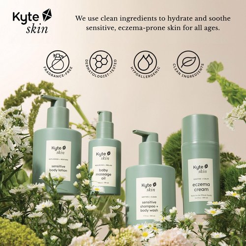 KYTE BABY Solid Body Wash Bar - Hypoallergenic, Fragrance-Free Oat & Shea Butter Soap for All Ages