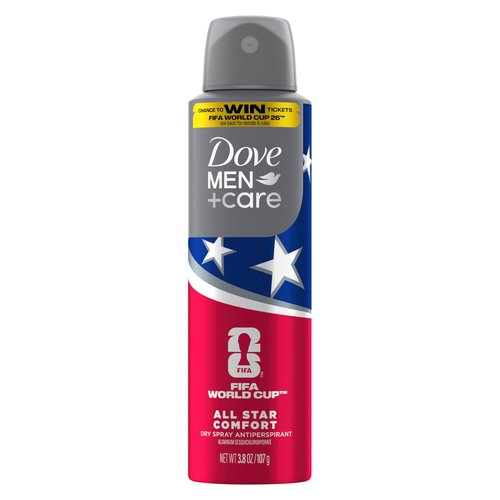 Dove Men+Care Dry Spray Antiperspirant All Star Comfort for 72H Protection Neutralizes Sweat and Odor 3.8 oz