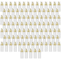 Lil Ray 100PCS White Foam Bottle with Gold Pump, Empty Travel Foaming Dispensers for Hand Soap,Lash Shampoo(2 Oz)