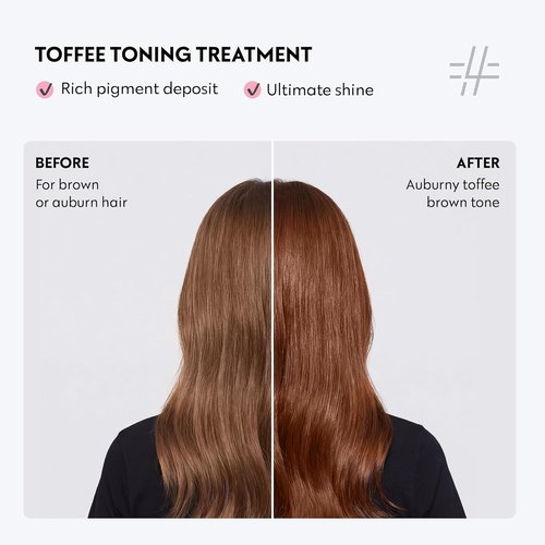 FOUR REASONS Toffee Color Mask - Vegan Hair Gloss & Color Depositing Conditioner | 6.76 fl oz