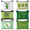 Clysee 6 Pcs Pickle Makeup Bags Cosmetic Bag Graduation Gift Zipper Pouch Bag Portable Travel Pouch Xmas Birthday Gift for Women Girls Friends