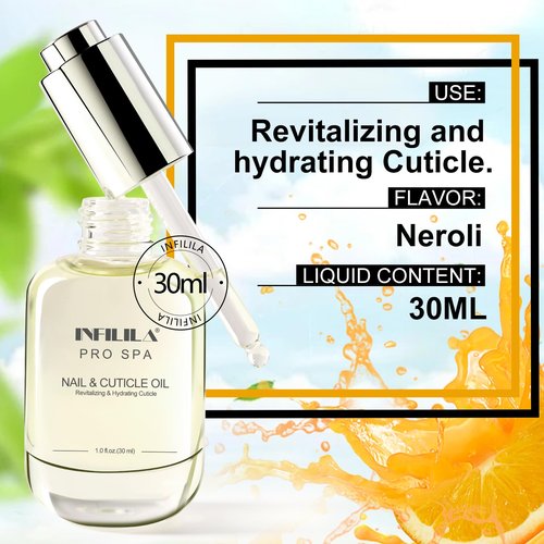 NXJ INFILILA Natural Cuticle Oil for Nails, Deep Hydrating Nail Honey with Vitamin E for Dry Cracked Cuticles and Nails, Growth and Strength Nail Care Product (Milk & Honey)
