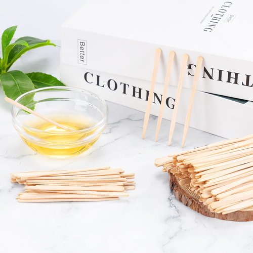 EWVVSS 1200-Pcs Eyebrow Wax Sticks for Hair Removal, Small Wooden Waxing Sticks, Wax Spatulas Sticks, Precision Brow Wax Sticks, Applicator Sticks for Facial Waxing