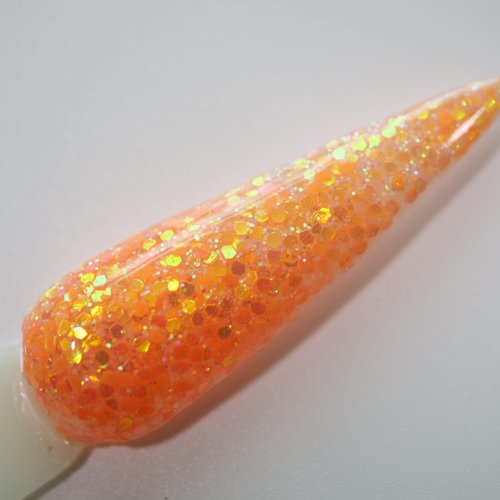 OUMISAYA Super Bright Glow in the dark Glitter Nail Acrylic Powder 6 Colors Set APG060 Pink White Blue Green Orange Colors Collection