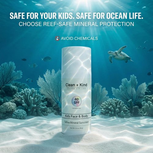 Kids Mineral Sunscreen SPF 40 - Non-Nano Zinc Oxide Protection | Lightweight, No White Cast, Gentle for Sensitive Skin