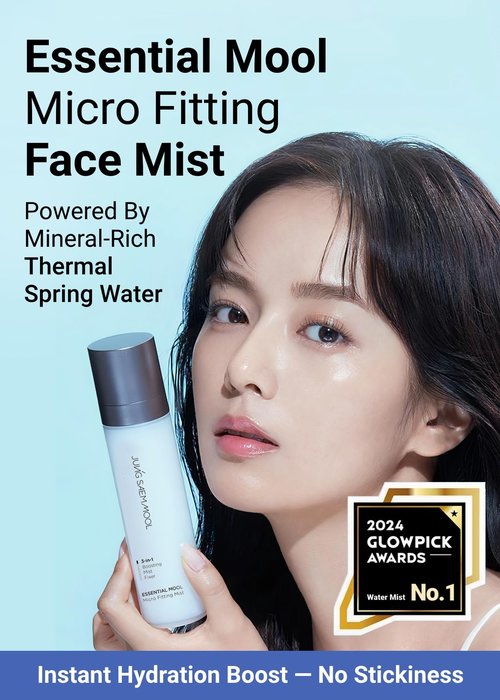 JUNG SAEM MOOL Essential Mool Micro Fitting Mist | Micro-Fine Setting Spray for Makeup & Hydrating Primer for Face with Thermal Spring Water, Long-Lasting Fix & Dewy Finish, Korean Makeup (4.06 Fl Oz)