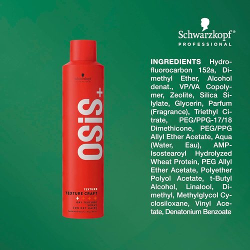 OSiS+ Texture Craft Volumizing Dry Texture Spray - Natural Feel & Root Lift for Effortless Style