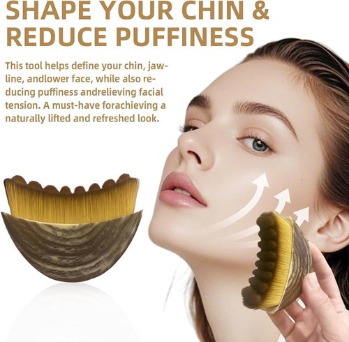 2026 Updated Lymphatic Contour Face Brush, Face Brush for Lymphatic Massage with Durable Soft Bristles, Facial Cleansing Brush for Sculpting&Anti-Puffiness
