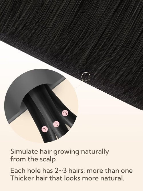HOTBANANA Invisi Edge Tape in Hair Extensions Human Hair, 10inch 30g 10pcs Invisible & 10pcs Classic Natural Black Seamless Tape in Hair Extensions Straight Injected
