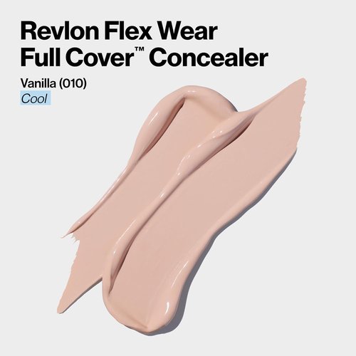 Revlon ColorStay Flex Wear Concealer - Full Coverage, Non-Creasing, Hyaluronic Acid & Vitamin E, 010 Vanilla, 0.34 Fl Oz