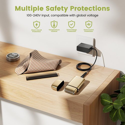 for BaByliss PRO Shaver FXFS2 Charger, Lnauy Adapter Compatible with BaBylissPRO FXX3S FOILFX 02 Barberology Cordless Metal Double Foil Shaver FXFS2 Power Supply Cord