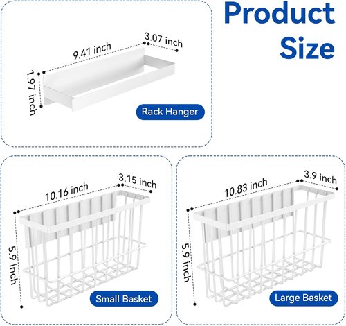 Skiennix Magnetic Dryer Ball Holder - Laundry Room Organization & Storage - White Lint Bin & Organizer