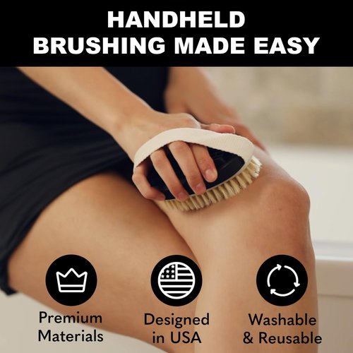 Bearback Dry Brushing Body Brush. Natural Bristle Exfoliating Brush. Smooth Skin | Cellulite Treatment | Lymphatic Drainage | Blood Circulation. Fits Original Bearback Handle. American Small Business