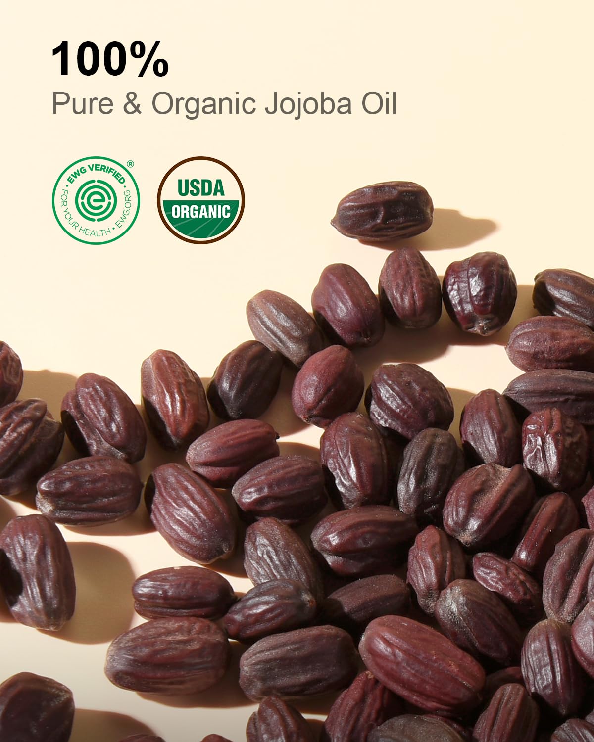 Yoken Organic Jojoba Oil - 100% Pure & Natural Cold Pressed Oil for Hair, Skin & Face | 8 fl oz Glass Bottle
