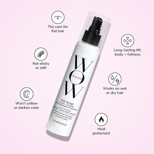 COLOR WOW Raise The Root Thicken + Lift Spray | All-Day Volume for Fine Hair, No Dulling Color