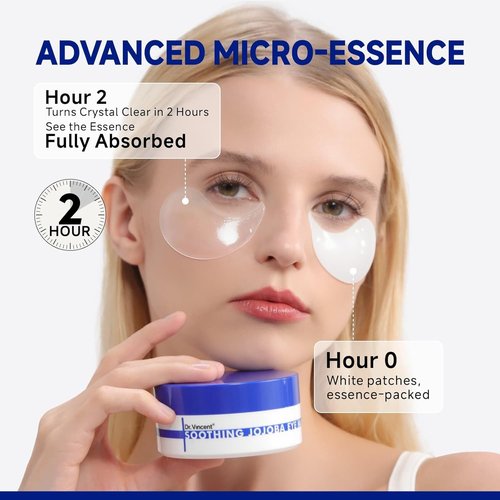 Regine Switzerland Peptide Jojoba Under Eye Patches - Instant Dark Circle Reduction & Puffiness Relief | 60 Vegan Hydrating Masks